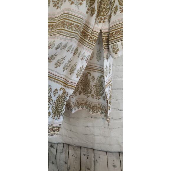 J. Jill Women's Long Sleeve Button Down Slits Hem Paisley Tunic Dress Size S - Picture 3 of 8